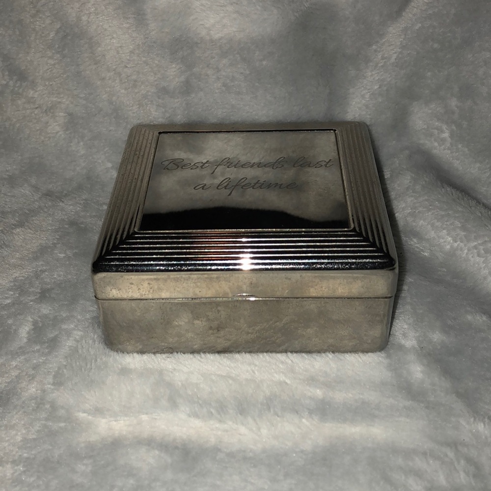 Silver jewelry box from Things Remembered